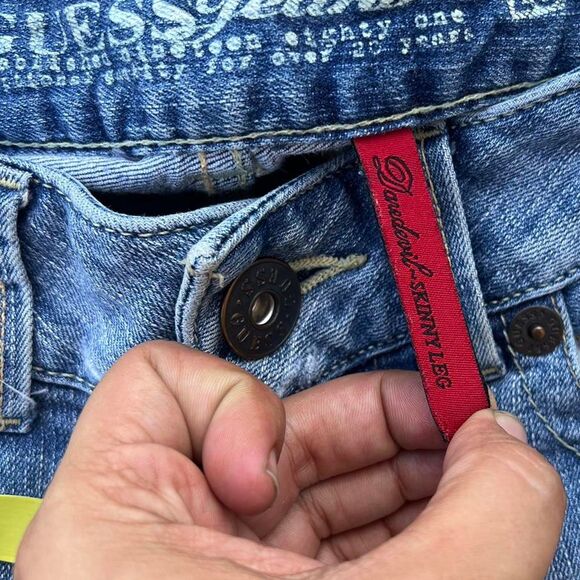 Vintage Y2K Women’s Guess Daredevil distressed Skinny jeans size 23 - Picture 4 of 8